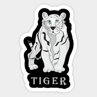 White tiger Sticker